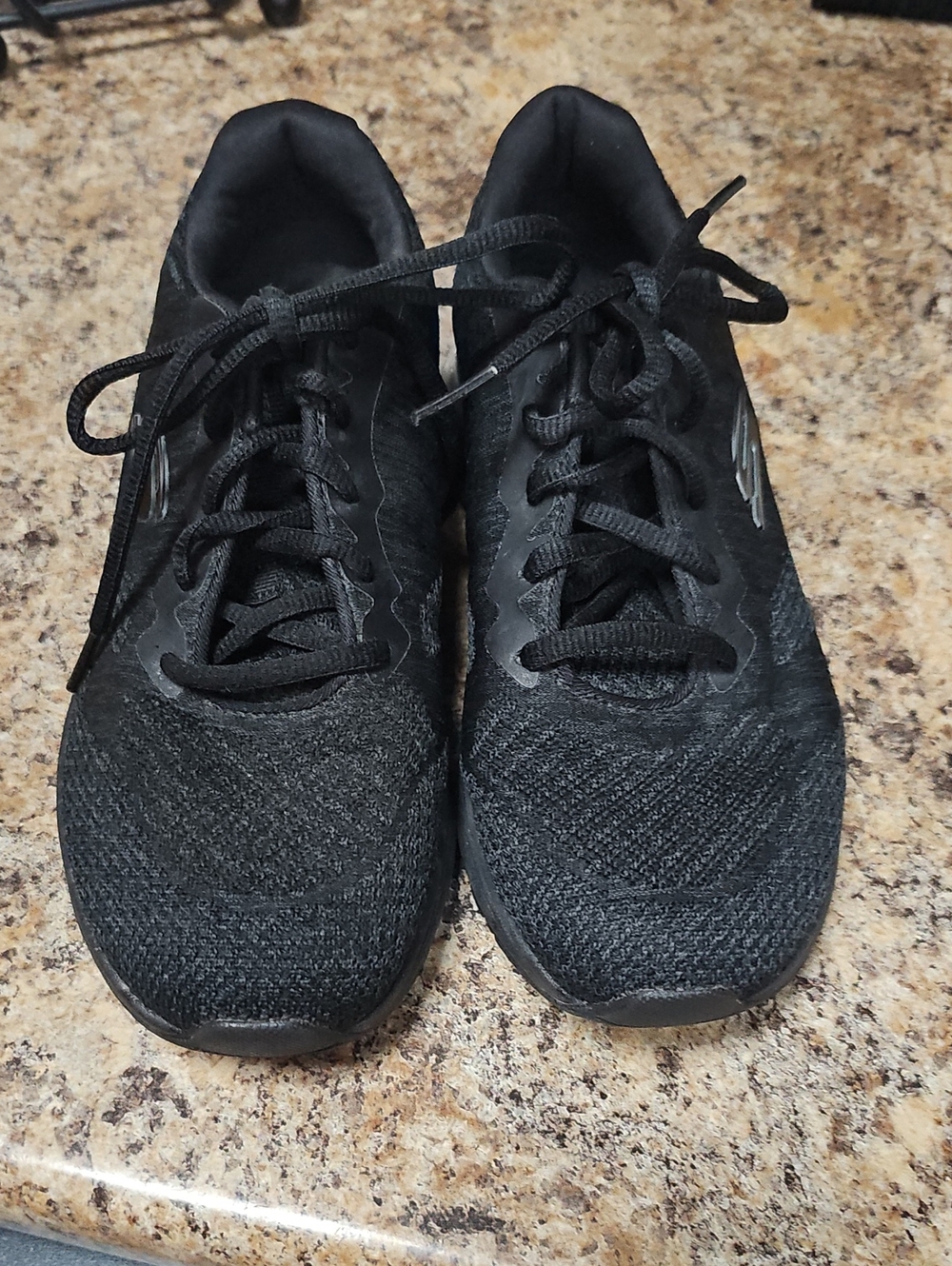 Skechers Womens Black Athletic Sneakers
